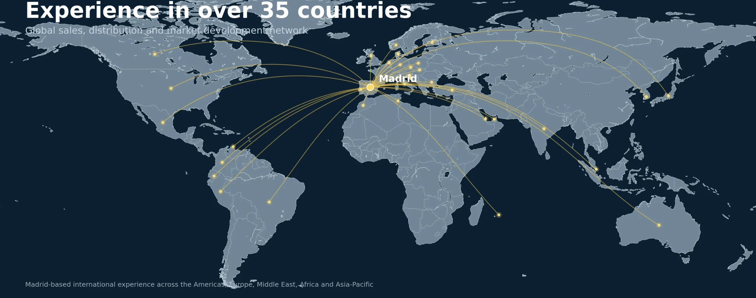 Worldmap Real Experience Over 35 Countries | NICARLIA INTERNATIONAL SL